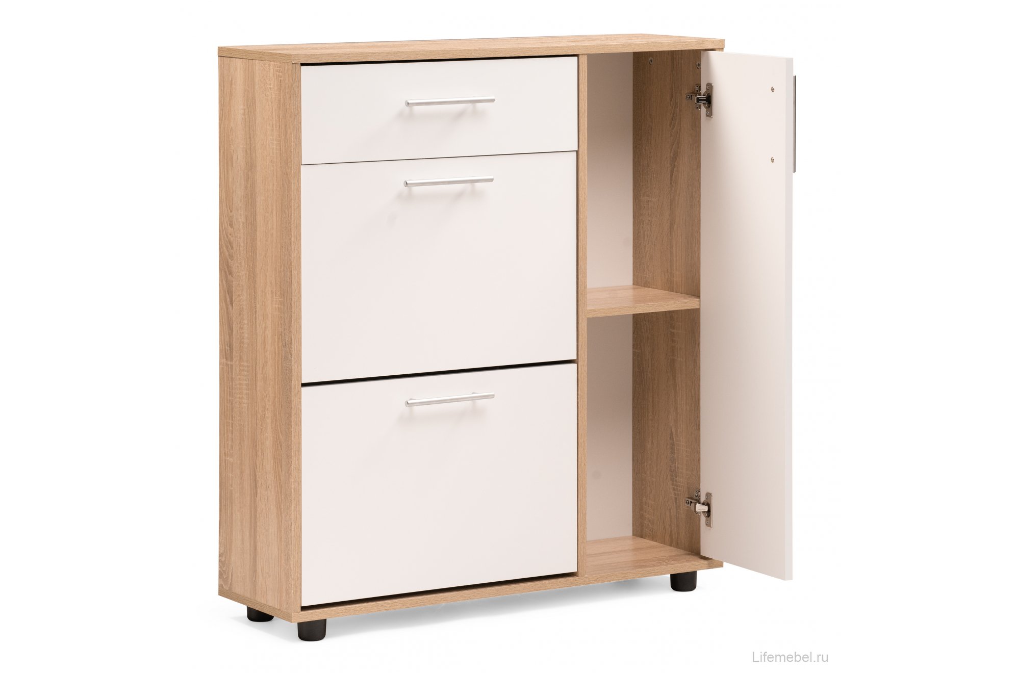 Обувница ТП-4 дуб сонома / белый