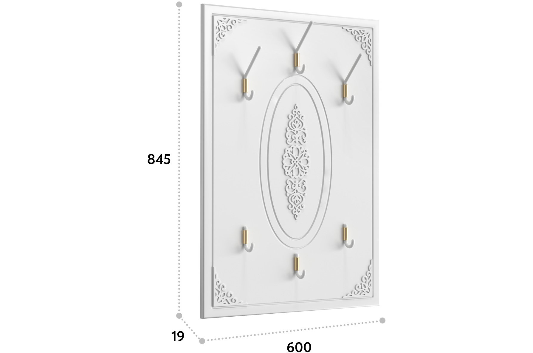 Настенная вешалка Ассоль АС-71 белое дерево
