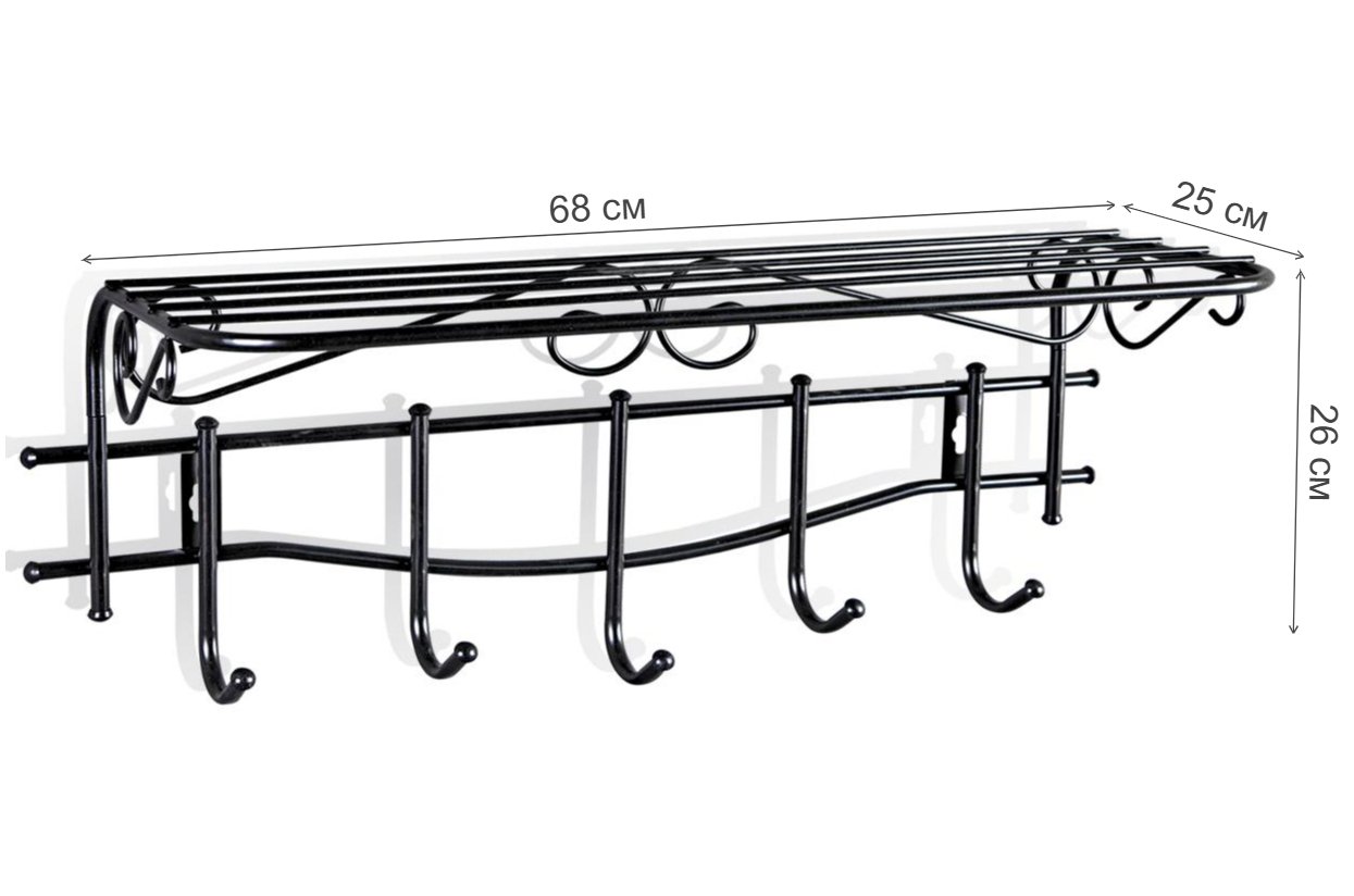 Вешалка Грация 1/5 черный