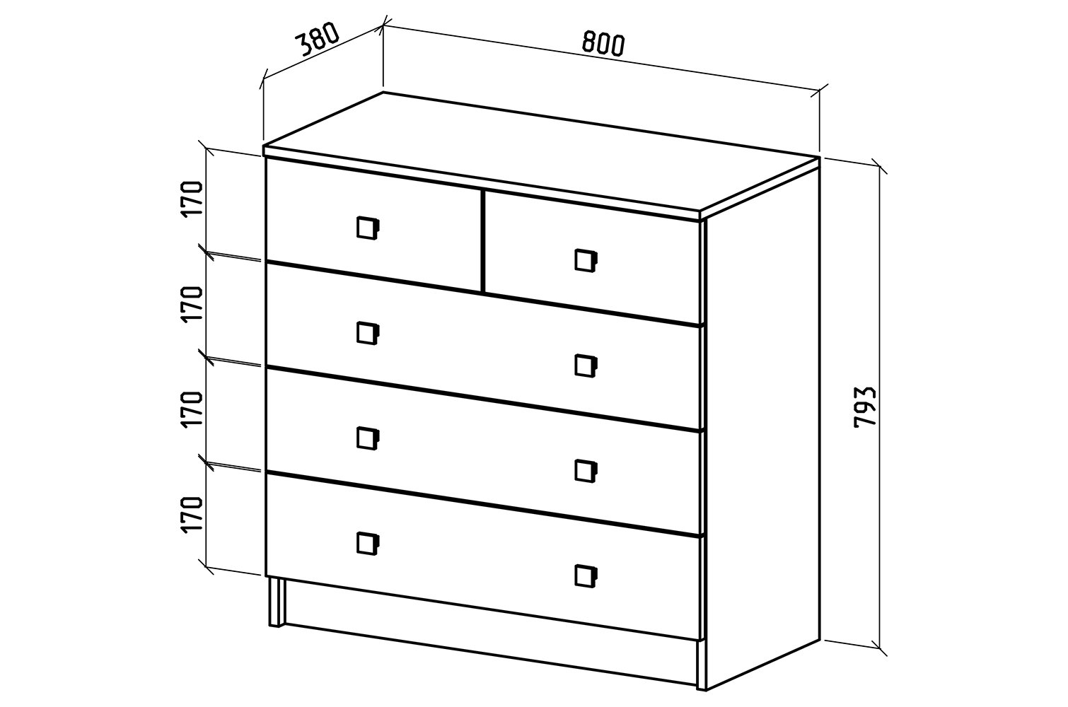 Комод Бостон-10 дуб молочный