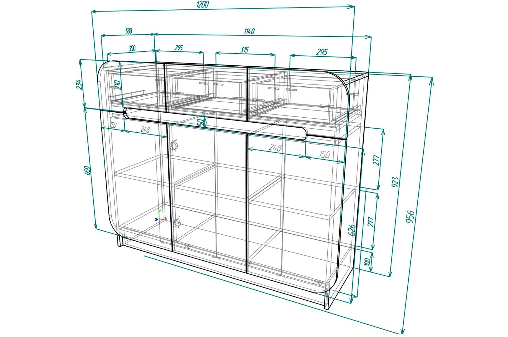 Комод Мебелеф - 42 венге / белоснежный глянец