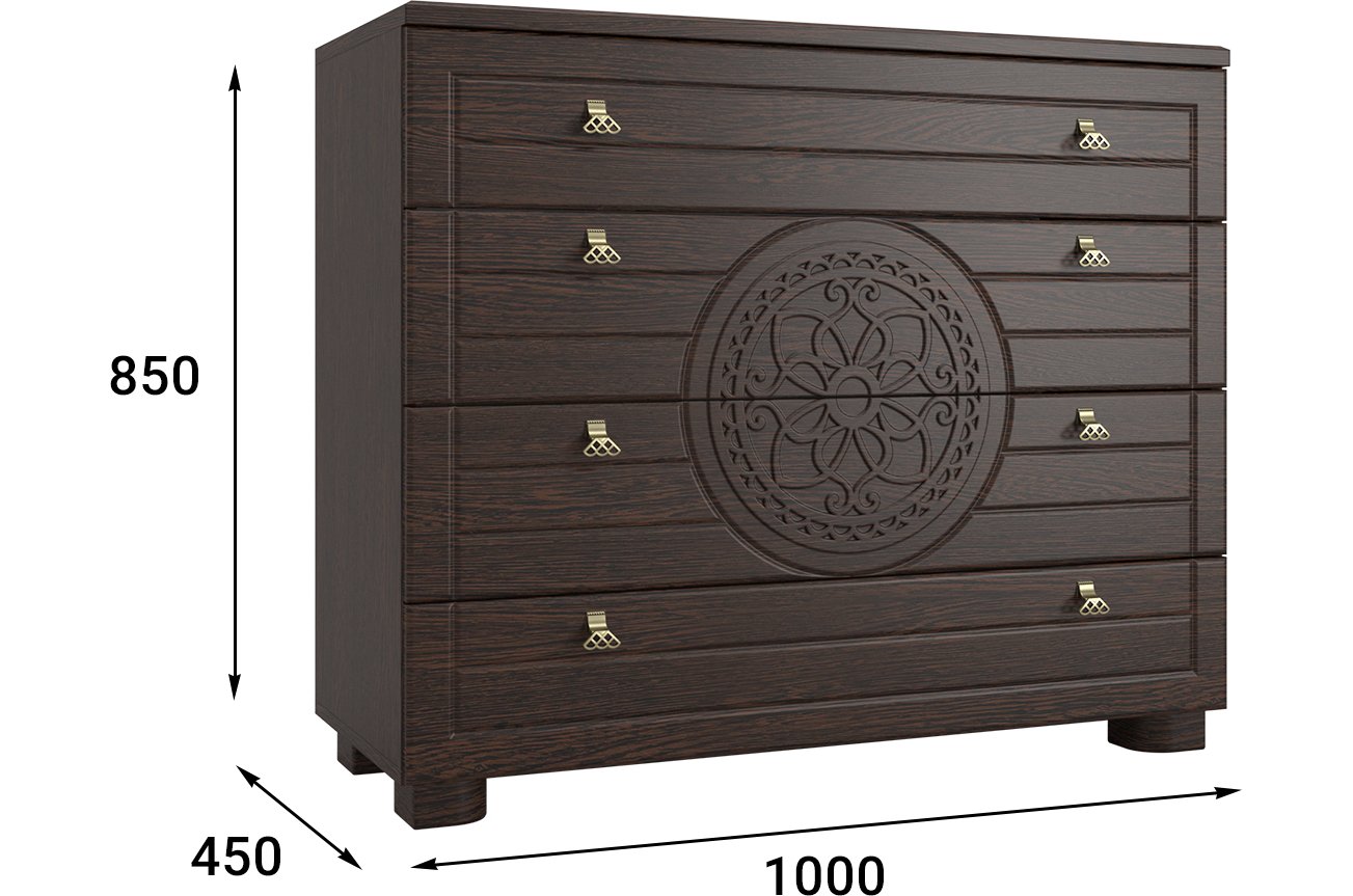 Комод Монблан МБ-37К венге / орех шоколадный