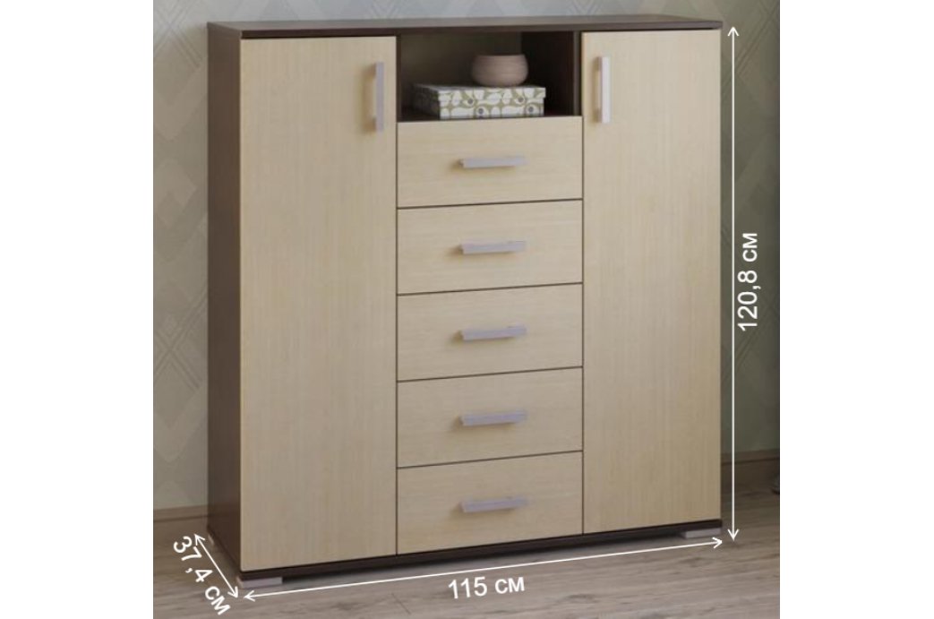 Комод Вента-56 венге / дуб молочный