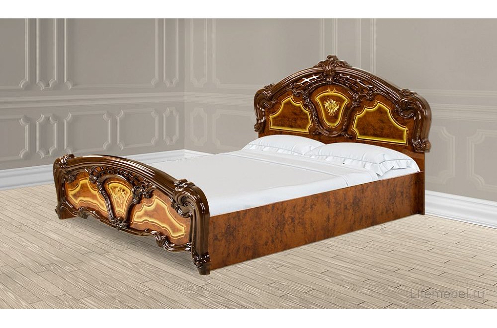 Двуспальная кровать Роза 52.903 180х200 орех