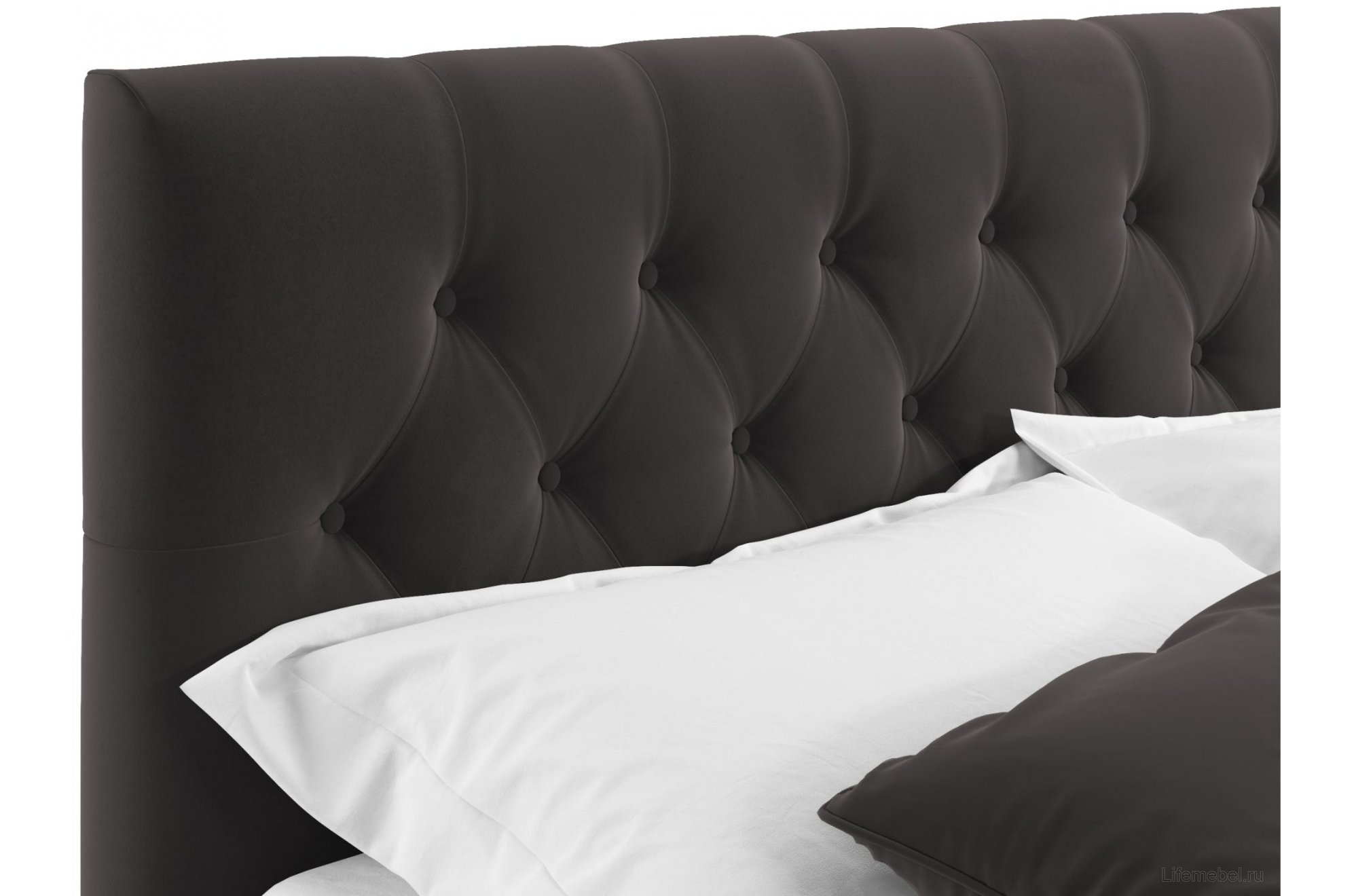 Двуспальная кровать Verona 160х200 с ПМ велюр шоколад