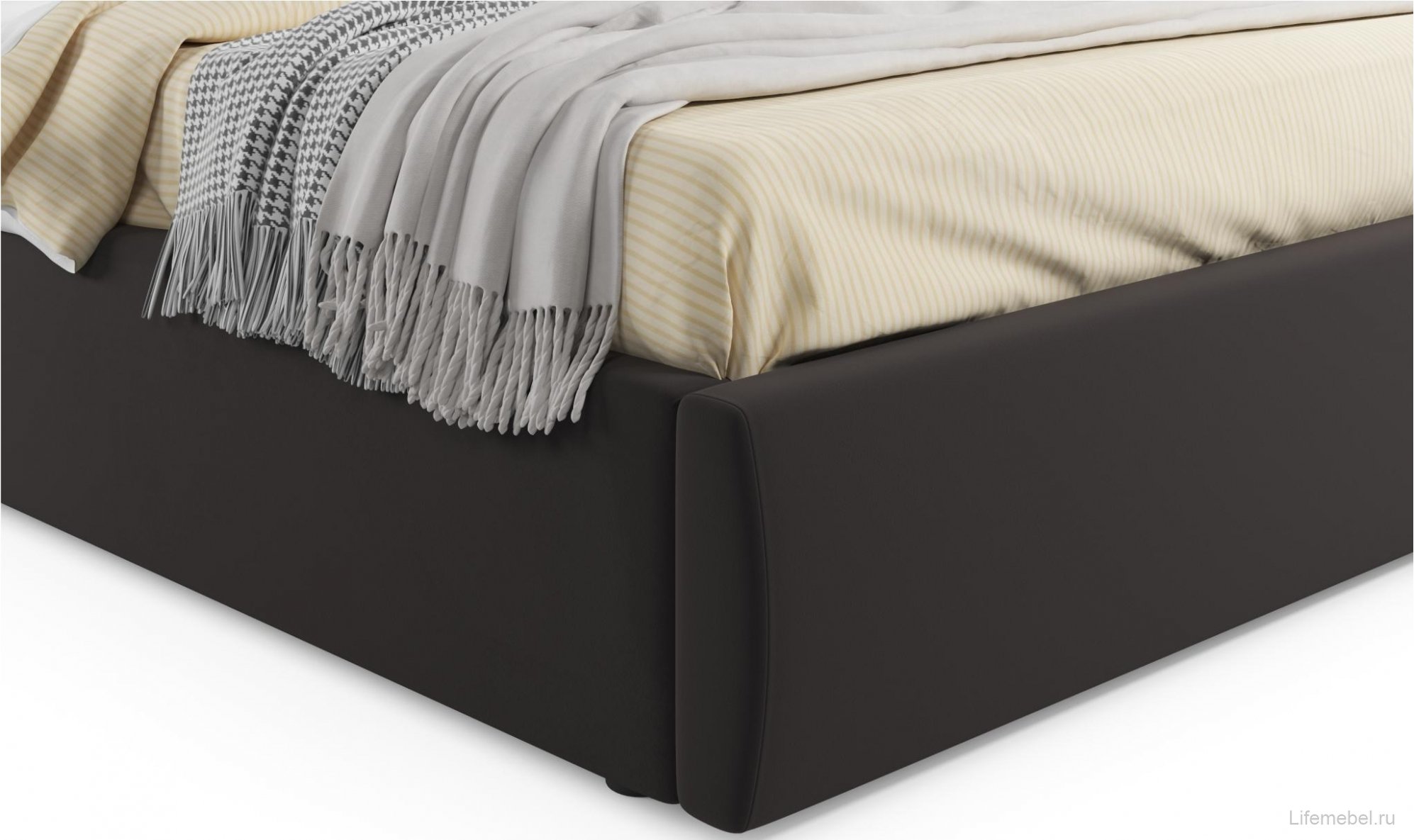 Двуспальная кровать Verona 180х200 с ПМ велюр шоколад