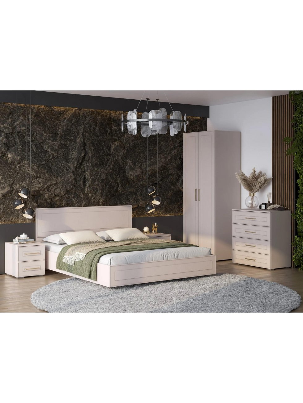 Прикроватная тумба Мотру ТБ кашемир / шампань