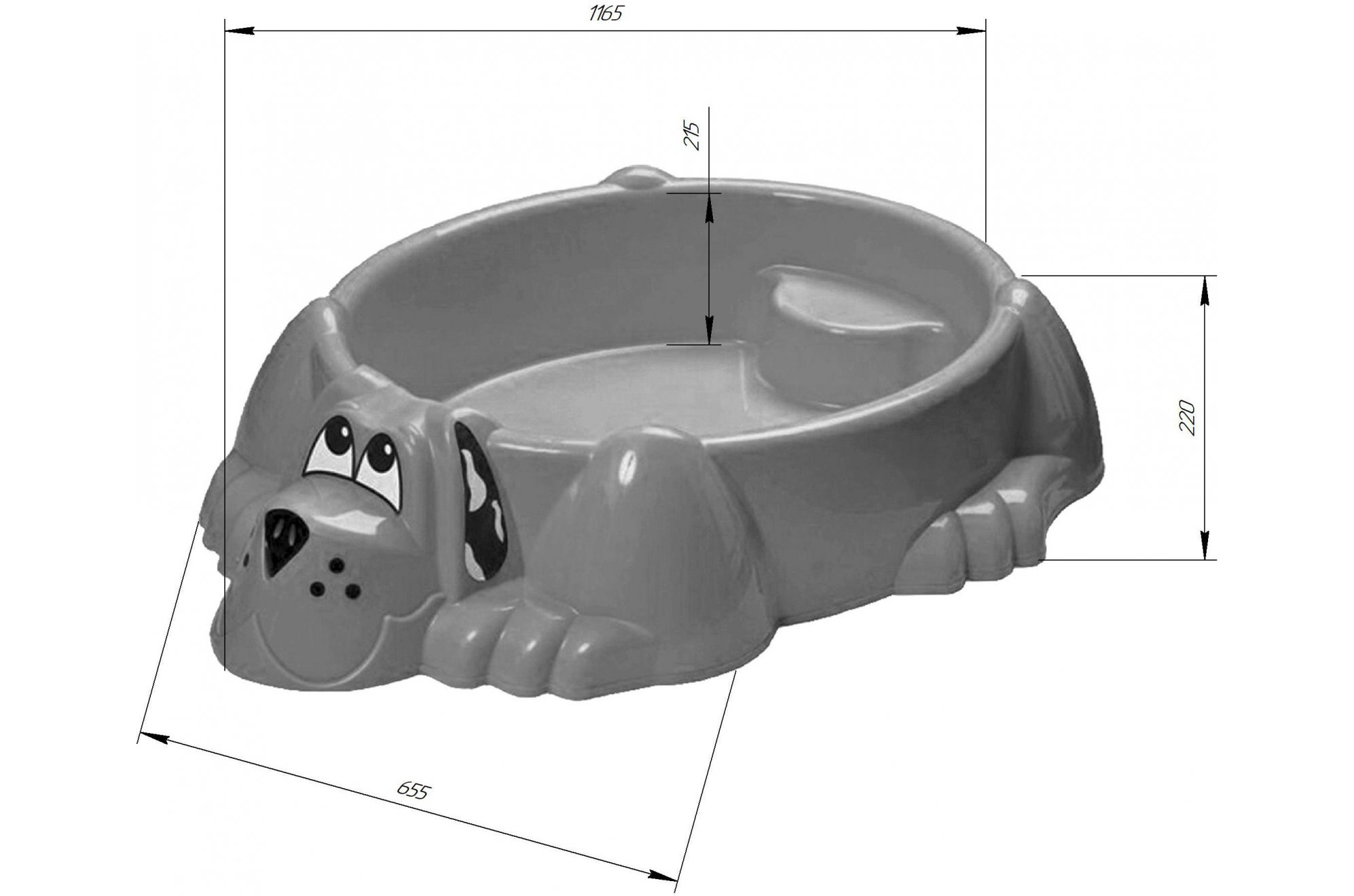 Песочница Sheffilton Kids Собачка 373 голубой