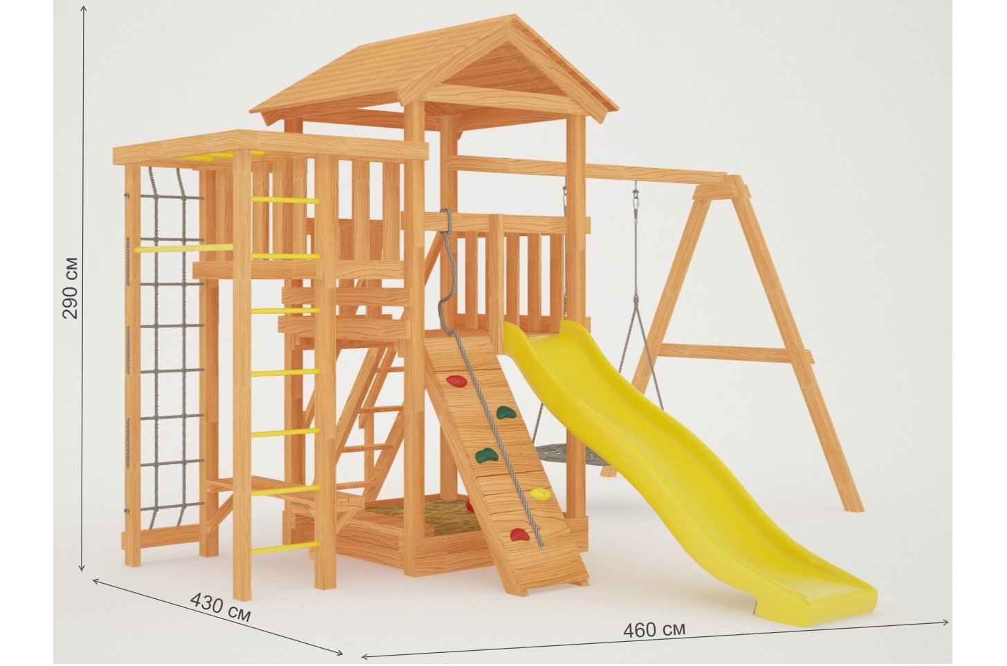 Детская площадка Савушка Мастер 3 с качелями