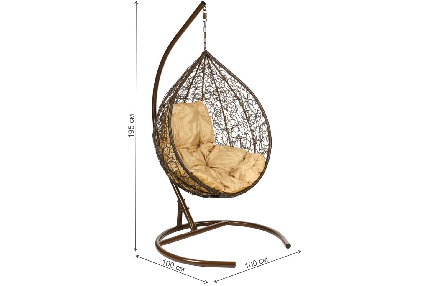 Подвесное кресло Tropica Brown