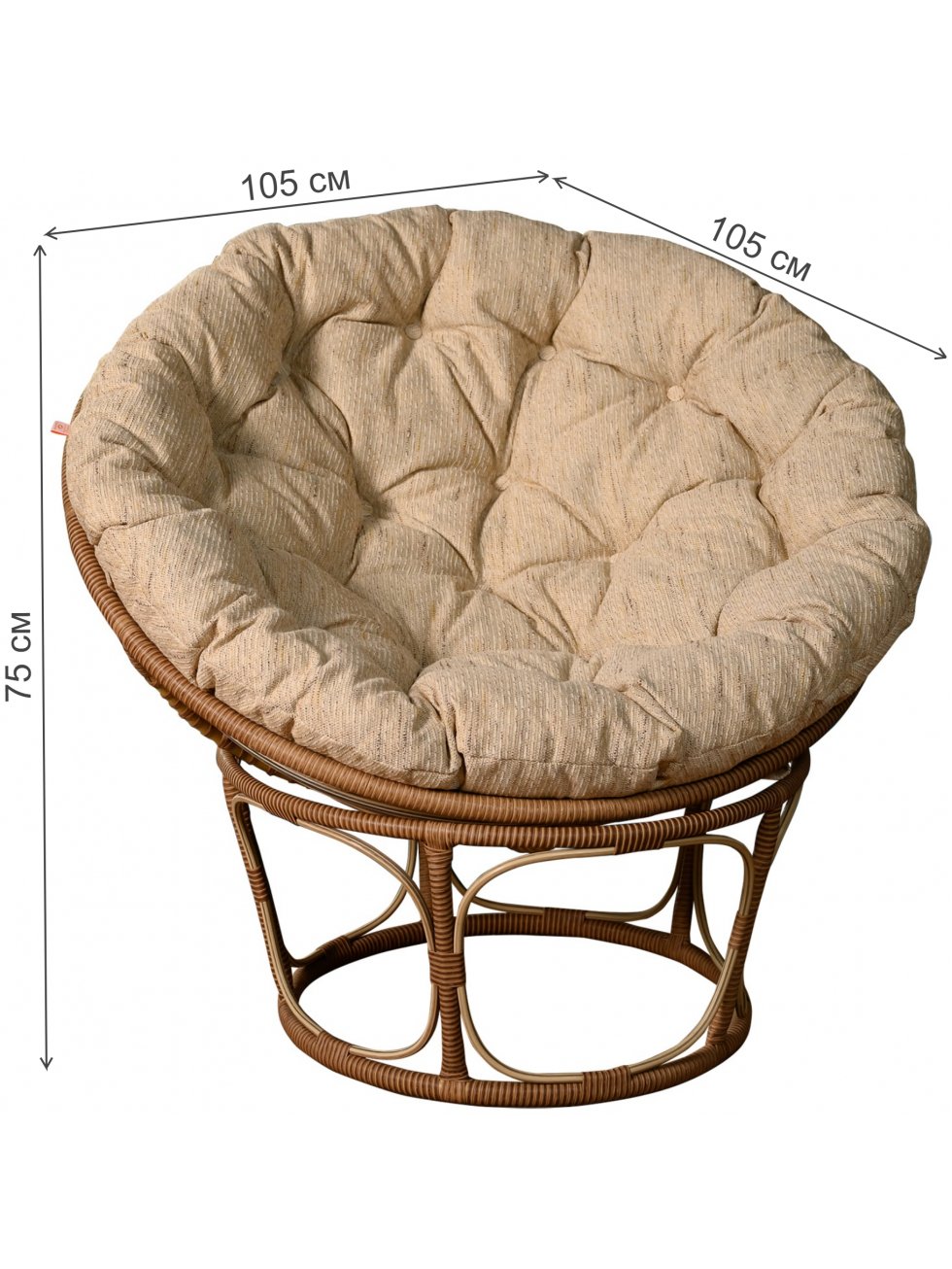 Кресло из ротанга Papasan бамбук