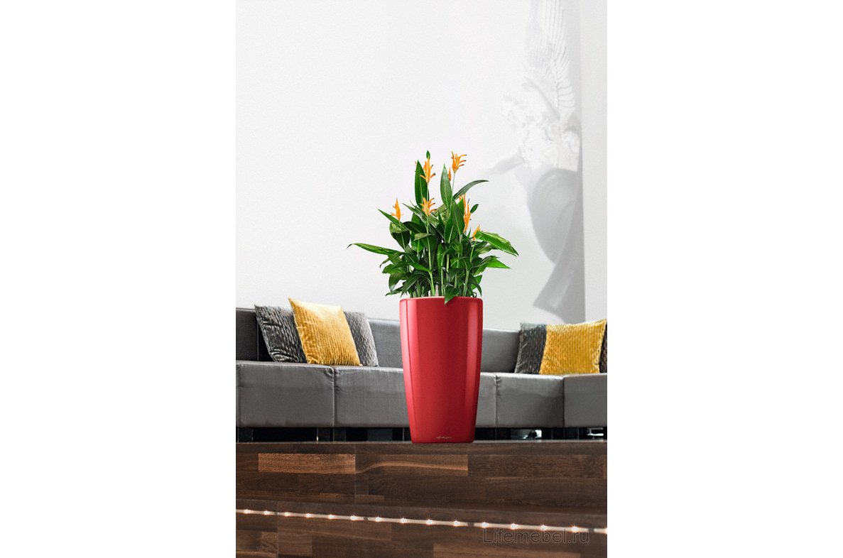 Кашпо Lechuza 15780 RONDO 32 Белый блестящий