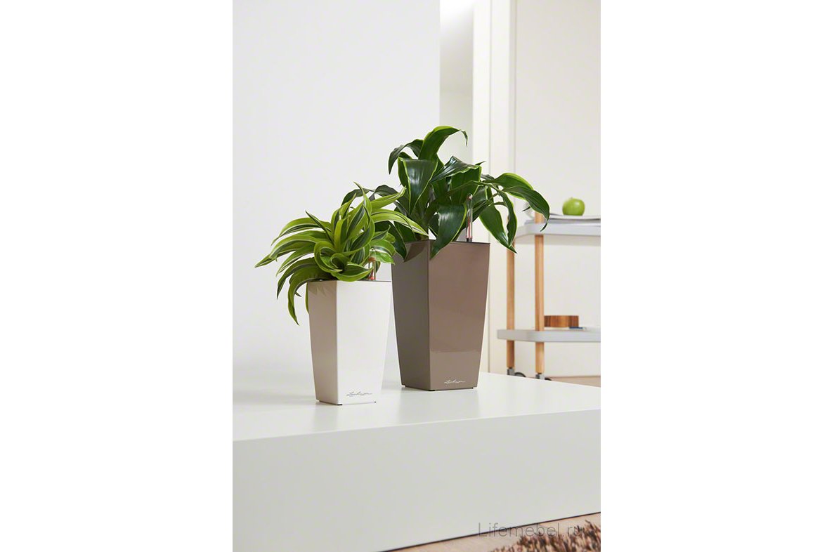 Кашпо Lechuza 18123 MINI-CUBI Антрацитовый металлик