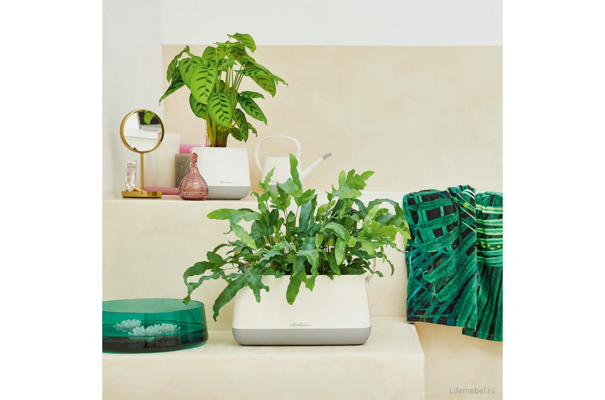 Кашпо Кашпо Юла белое / серое