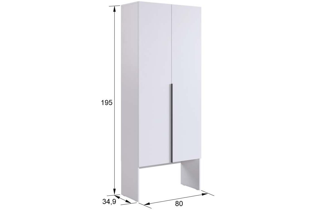 Шкаф Баско L800 белое дерево