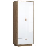 дуб крафт золотой / белый глянец