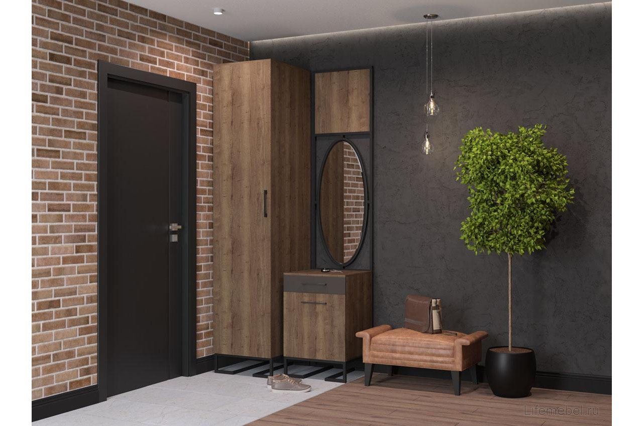 Шкаф Loft дуб табак / графит