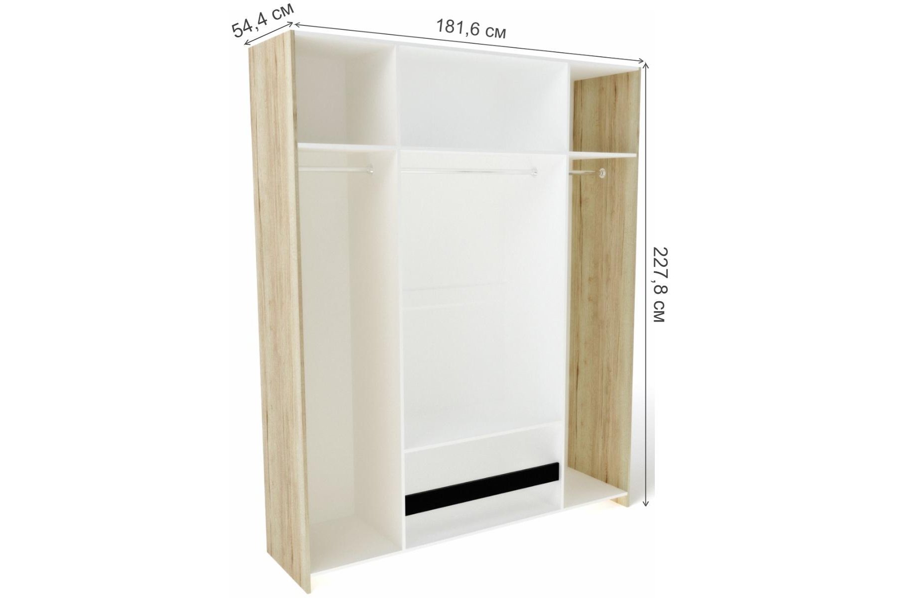 Шкаф Мале четырехдверный дуб галифакс белый