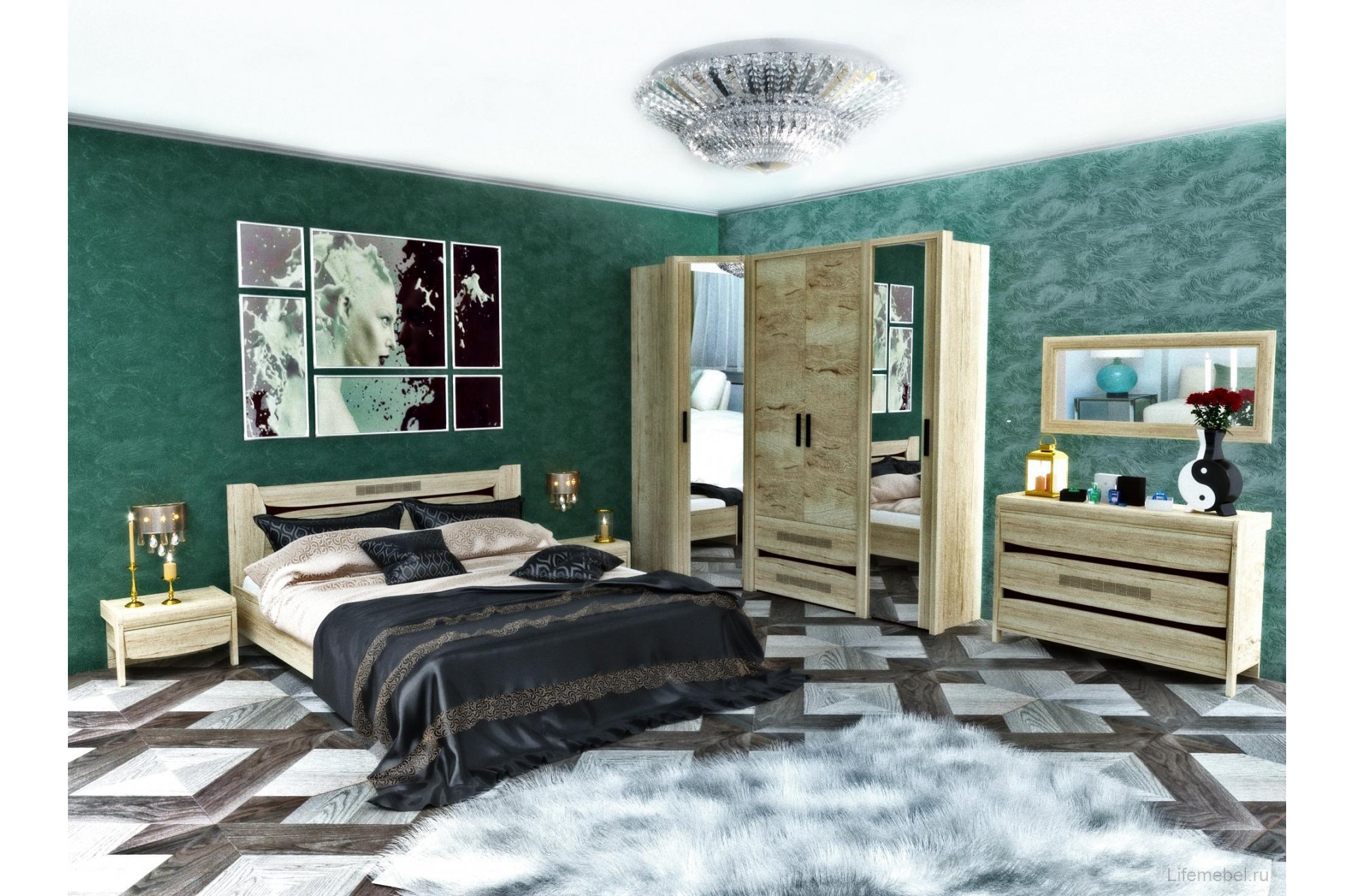 Шкаф Мале однодверный дуб галифакс белый