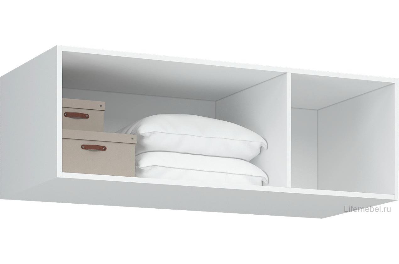 Шкаф Широн 1200 белый / белый с антресолью