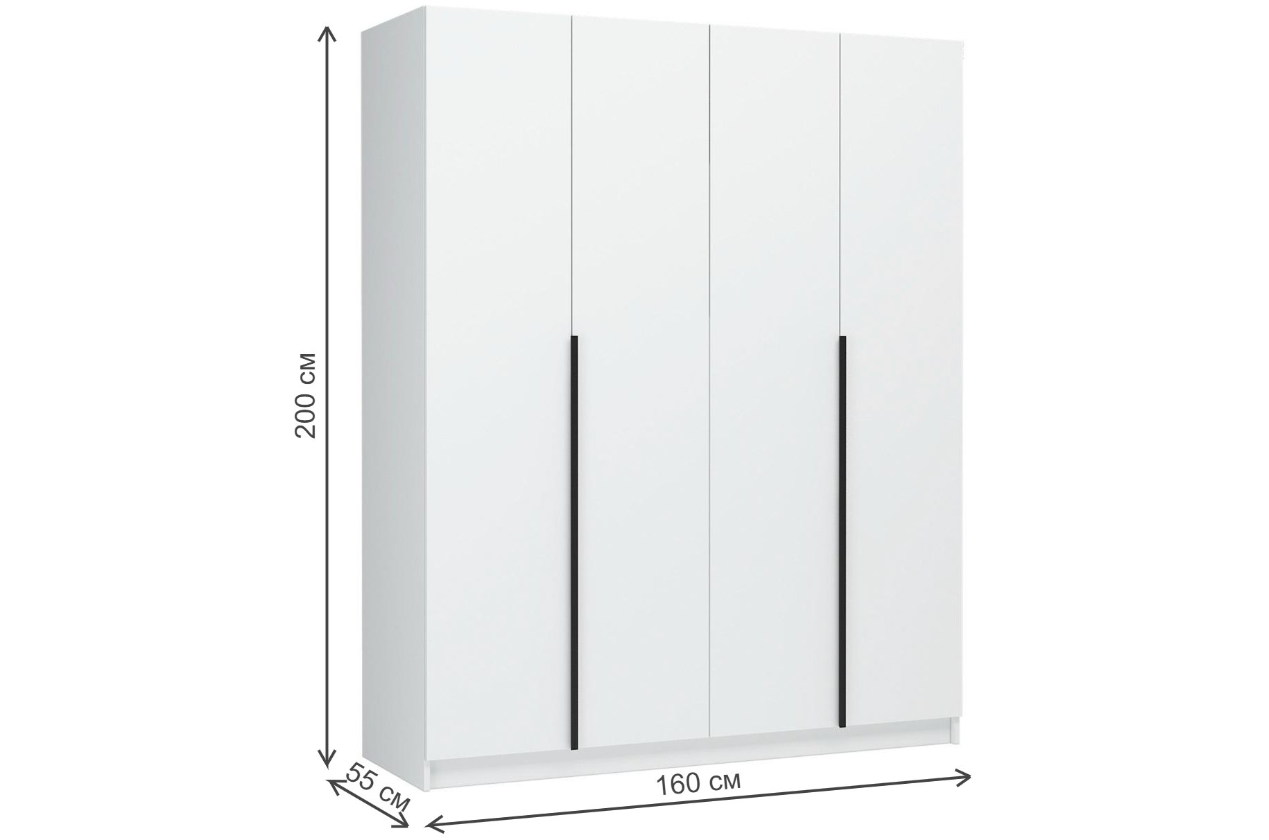 Шкаф Широн 1600 белый / белый с антресолью