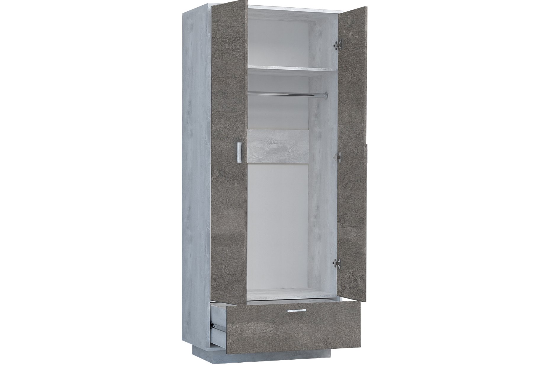 Шкаф Эго Шк-1 на подиуме бетон светлый / камень темный
