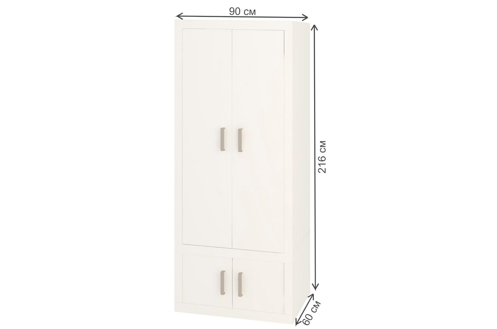 Шкаф Той 90/ 60 Д БЕБЕ белый / белый