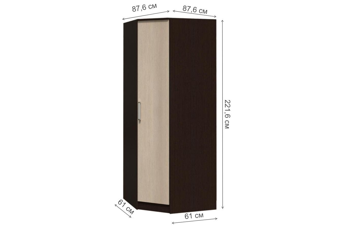 Шкаф угловой Фиеста венге / лоредо