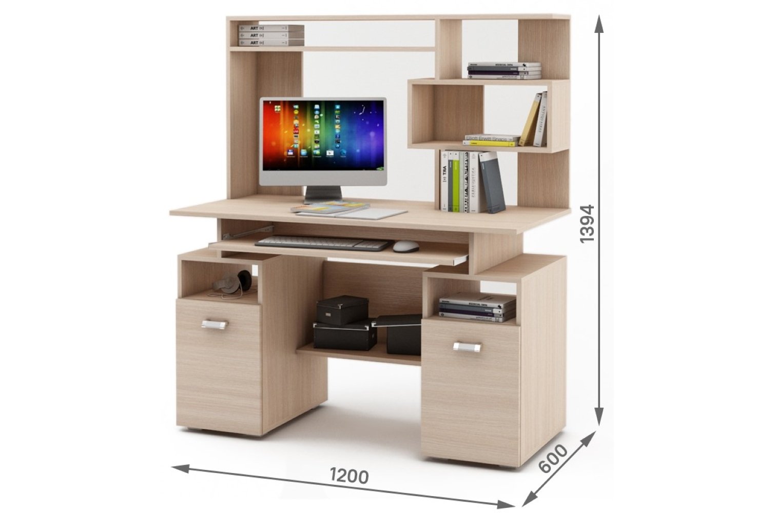 Компьютерный стол Имидж-42 дуб молочный