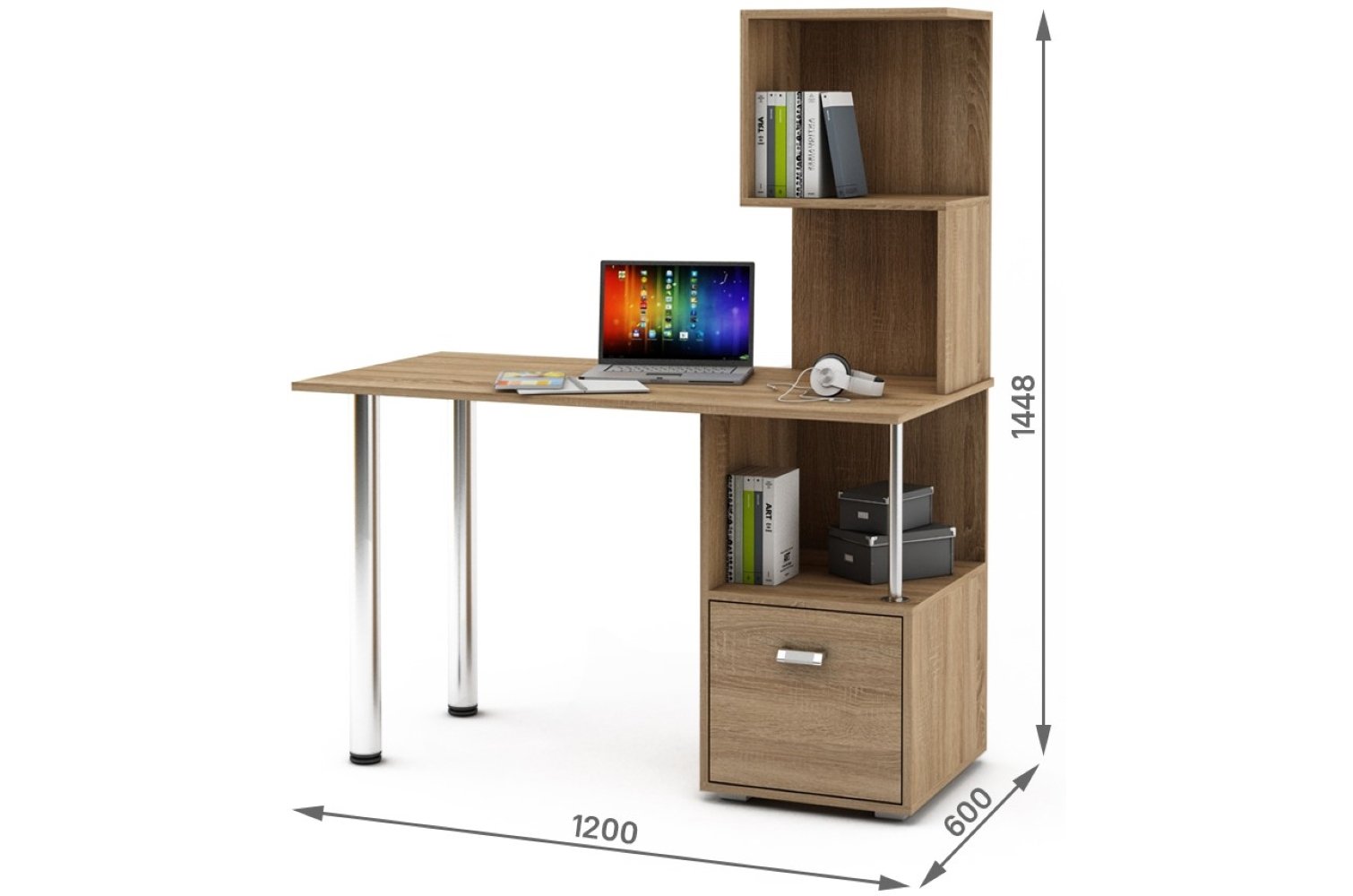 Компьютерный стол Имидж-66 дуб сонома