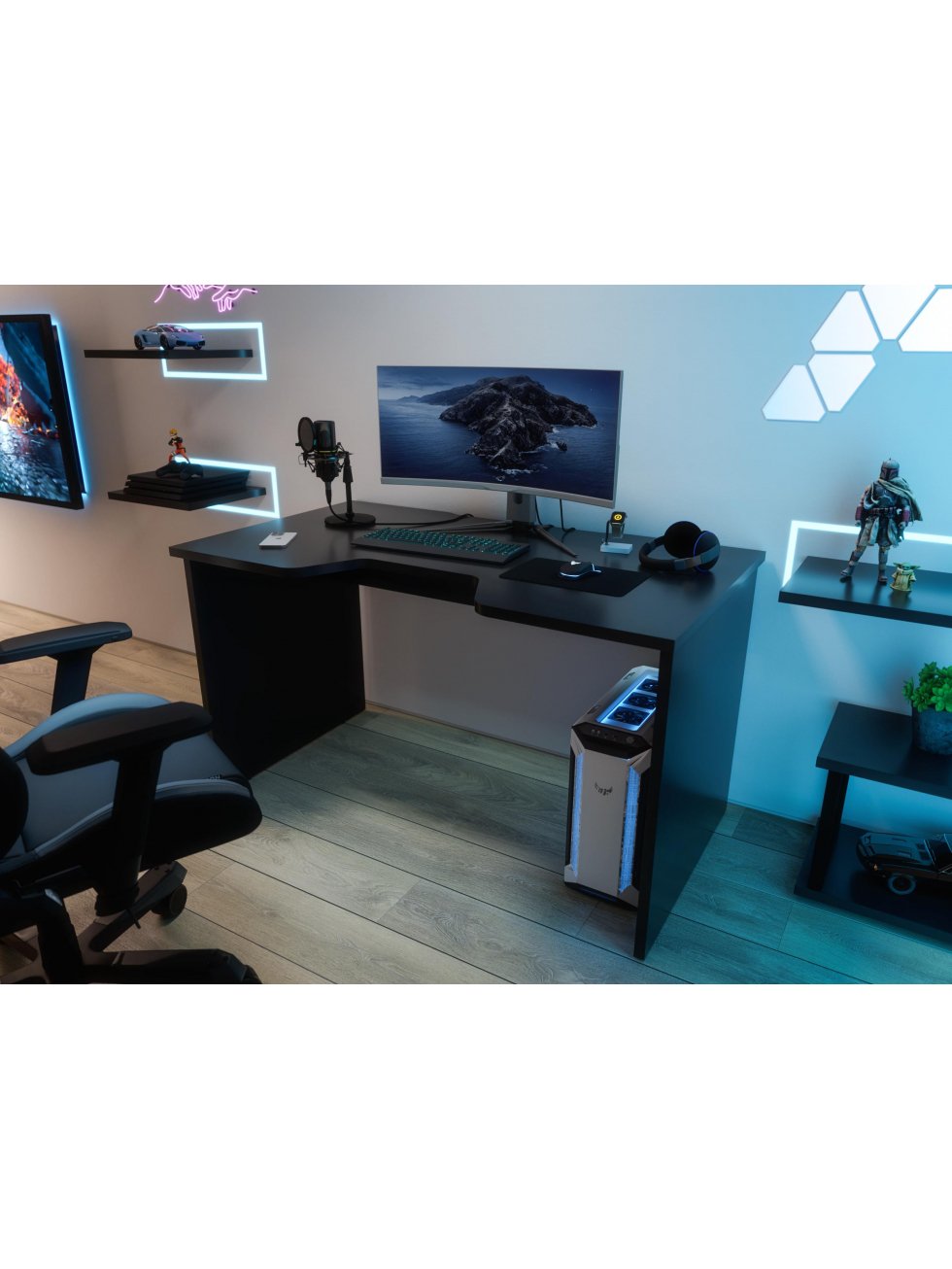 Компьютерный стол С-240 черный / черный