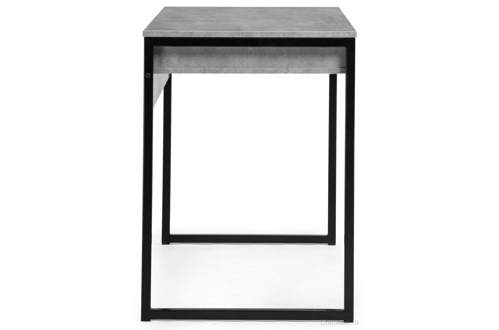 Письменный стол Леон Лофт бетон / черный матовый