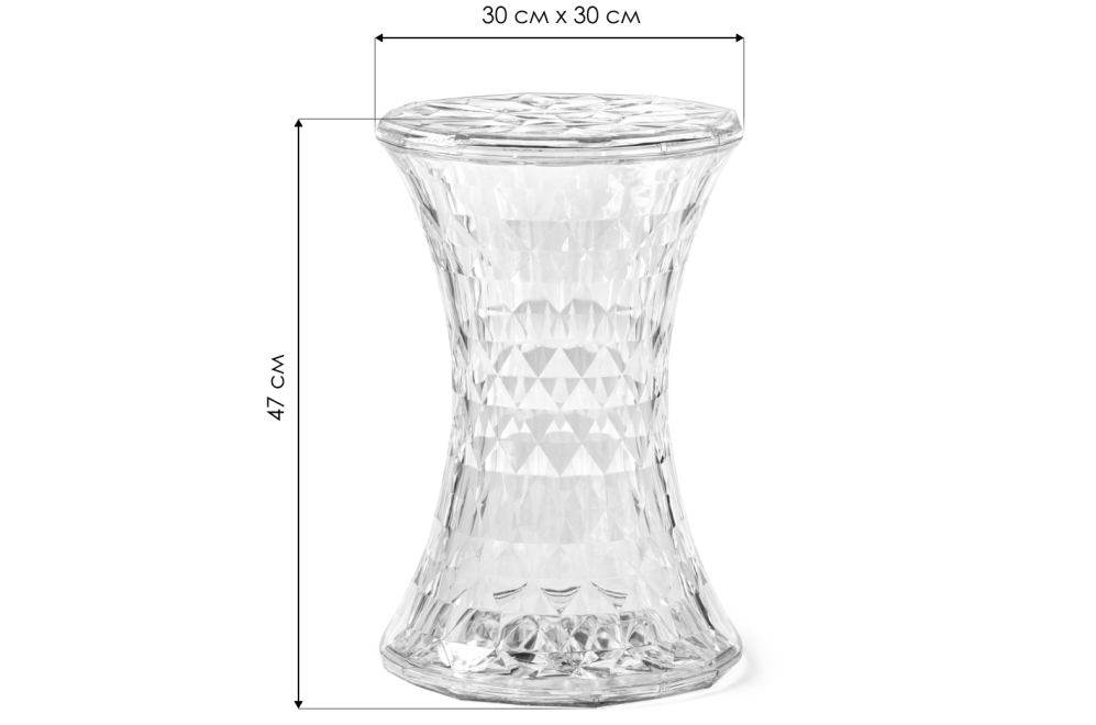 Стул-столик Button 30x47 clear Стул-столик Button 30x47 clear