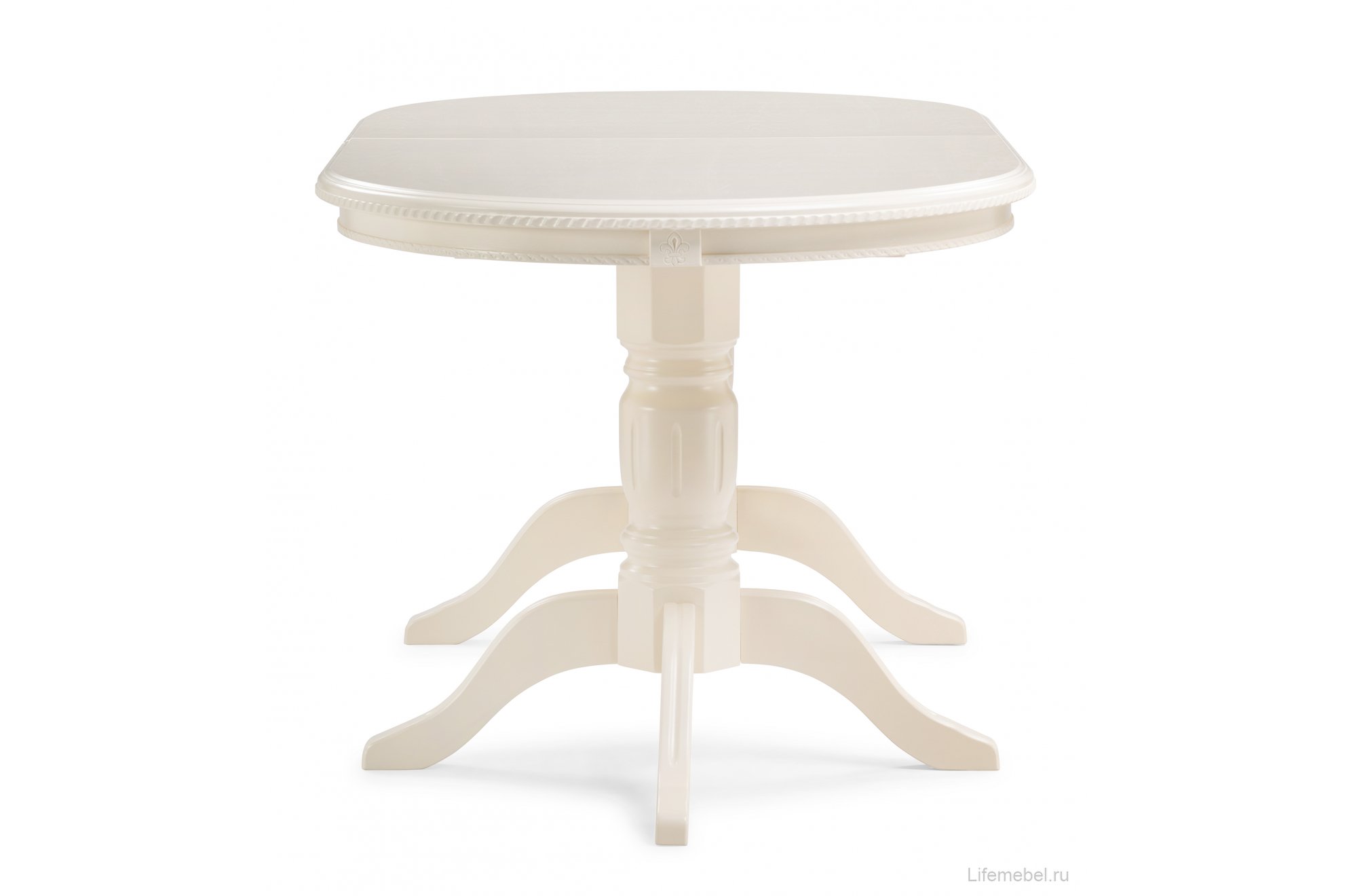 Деревянный стол Эвклаз овальный бежевый