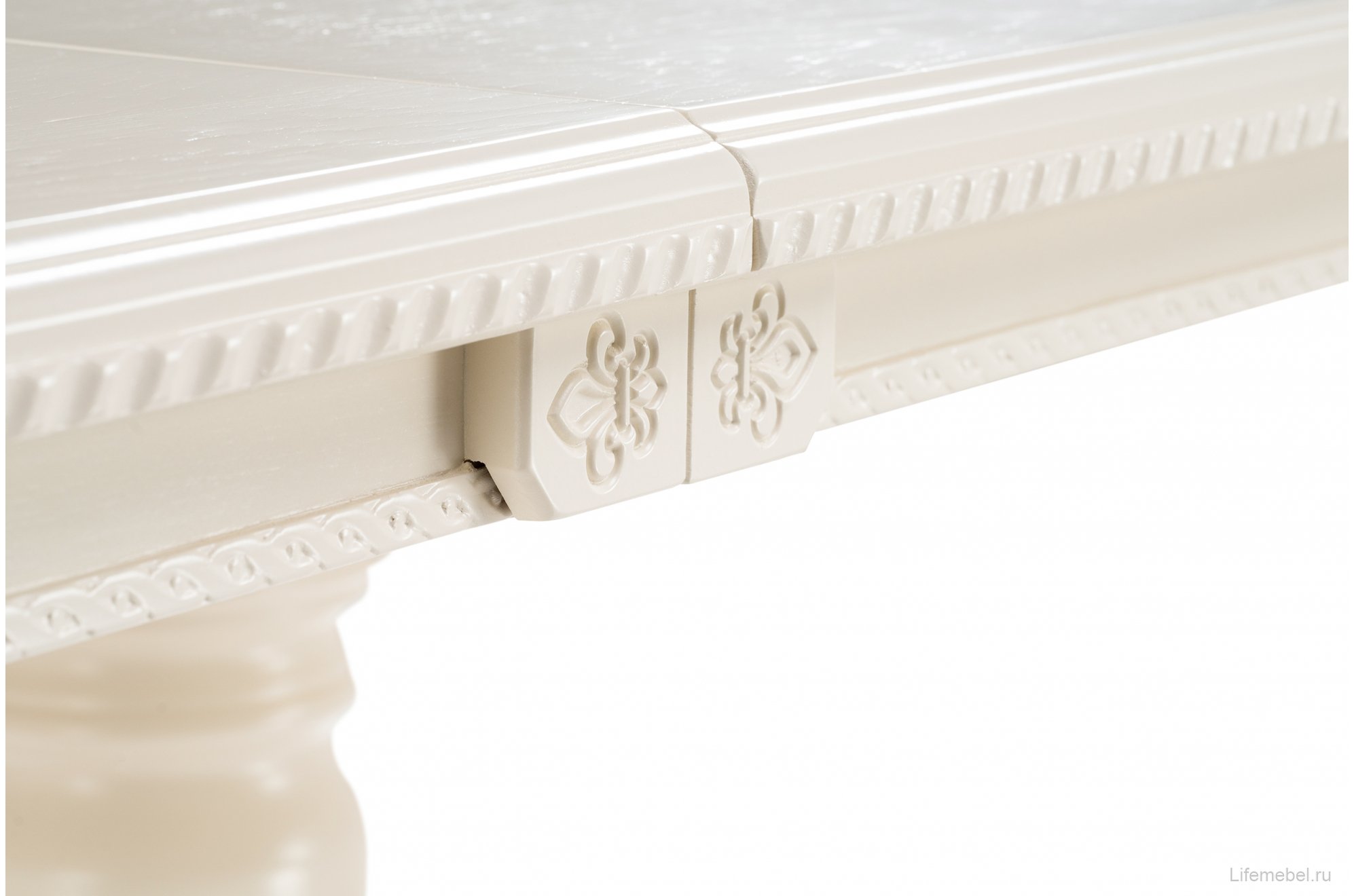 Деревянный стол Эвклаз овальный бежевый