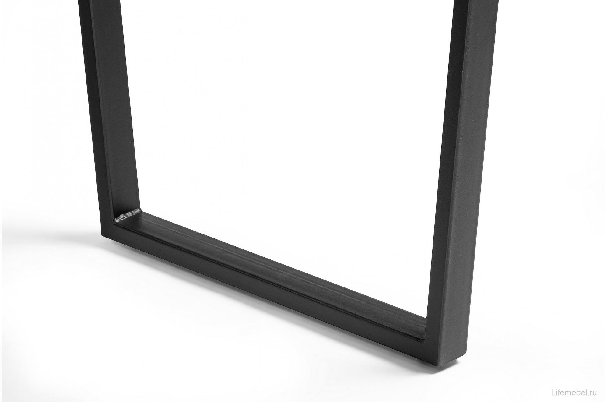 Стол Лота Лофт 140 25 мм черный матовый / бетон