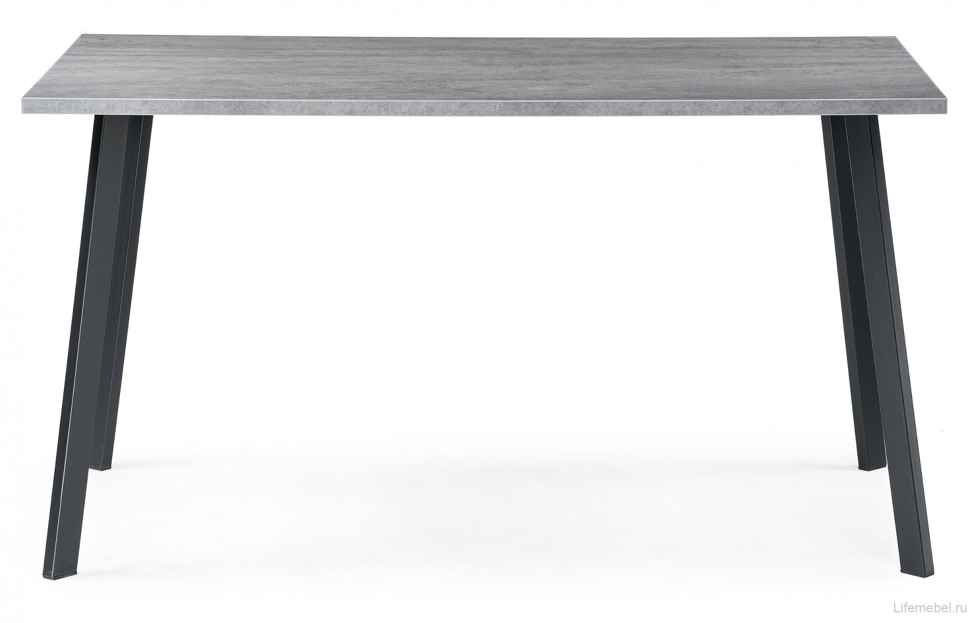 Деревянный стол Тринити Лофт 140х80 бетон светлый / черный матовый