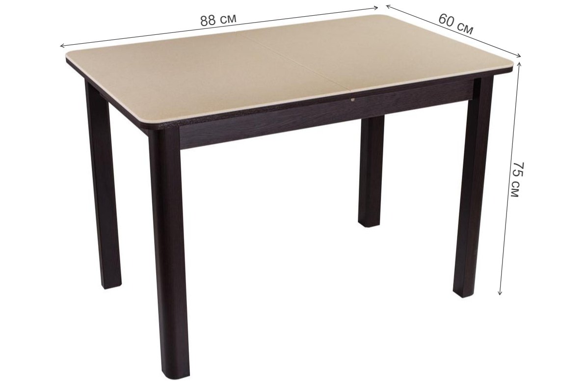 Стол Альфа ПР-М КМ венге / камень 06 / ножка 04 венге