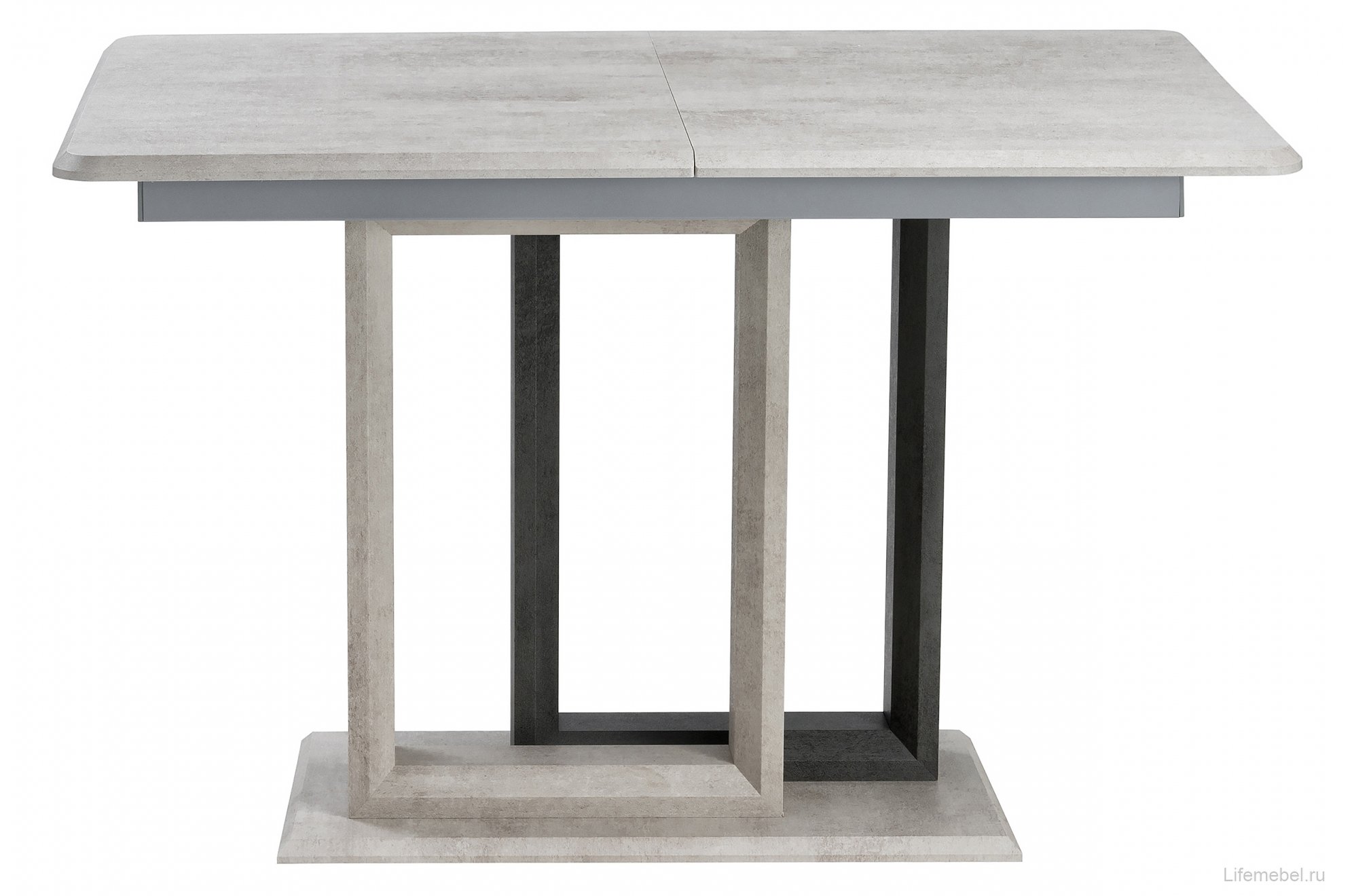 Стол на тумбе Санса 120 камень светлый / камень темный