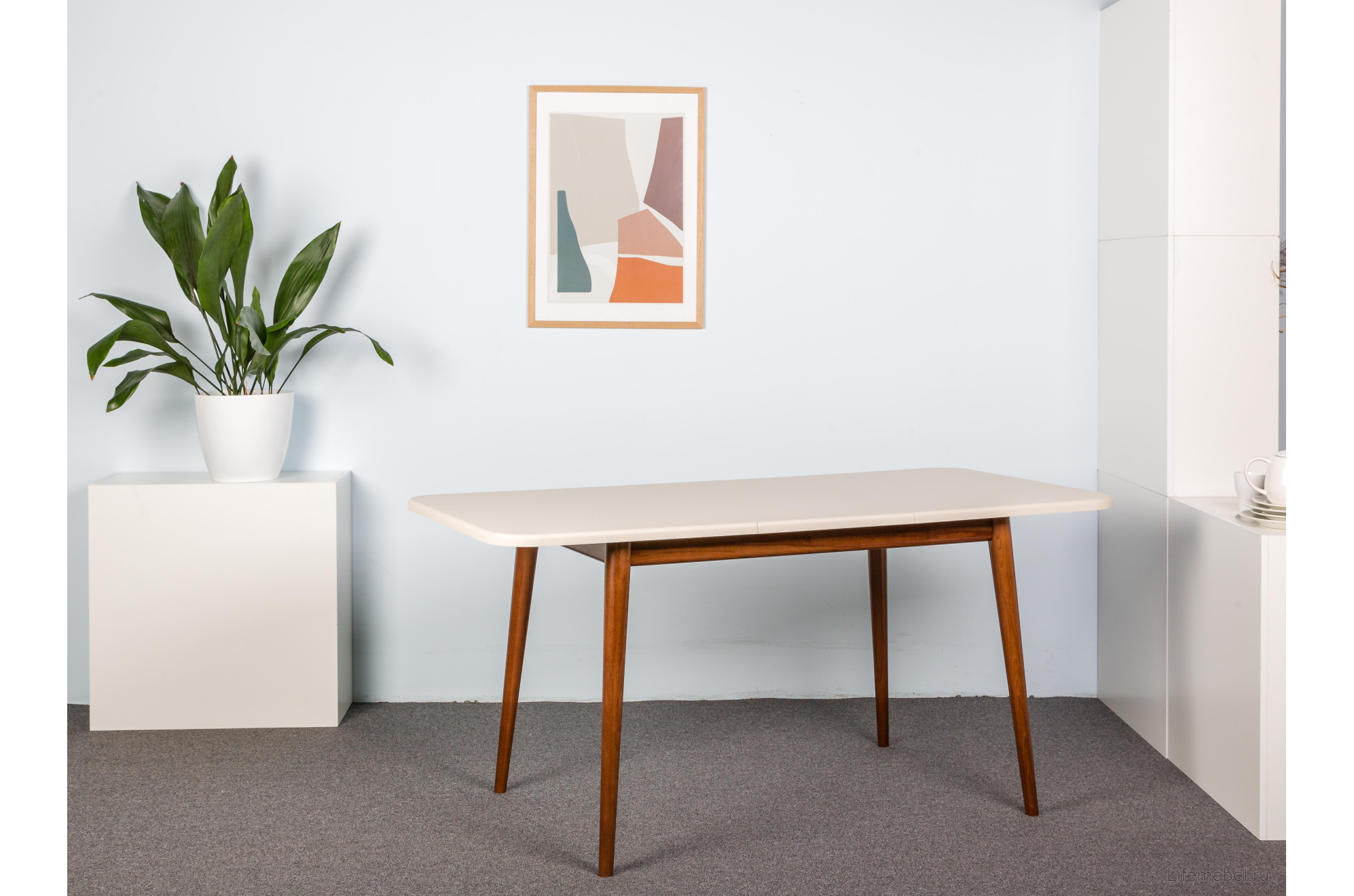 Деревянный стол Сканди бежевый