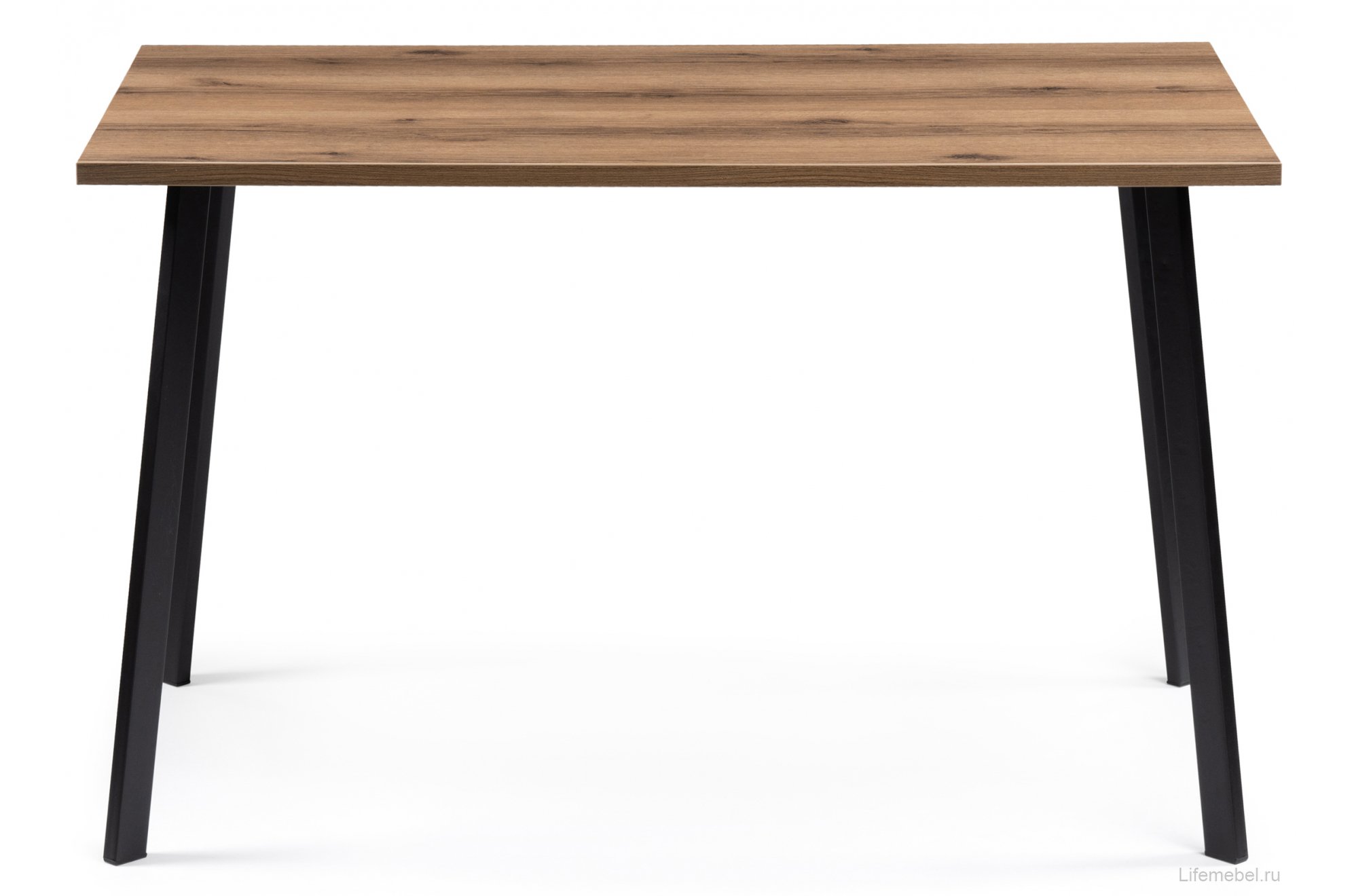 Стол Тринити Лофт 120 25 мм черный матовый / дуб делано темный