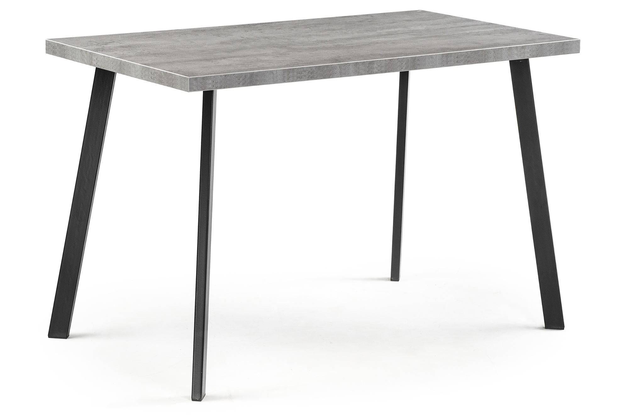 Обеденная группа Эделин светло-серый / бетон / черный матовый