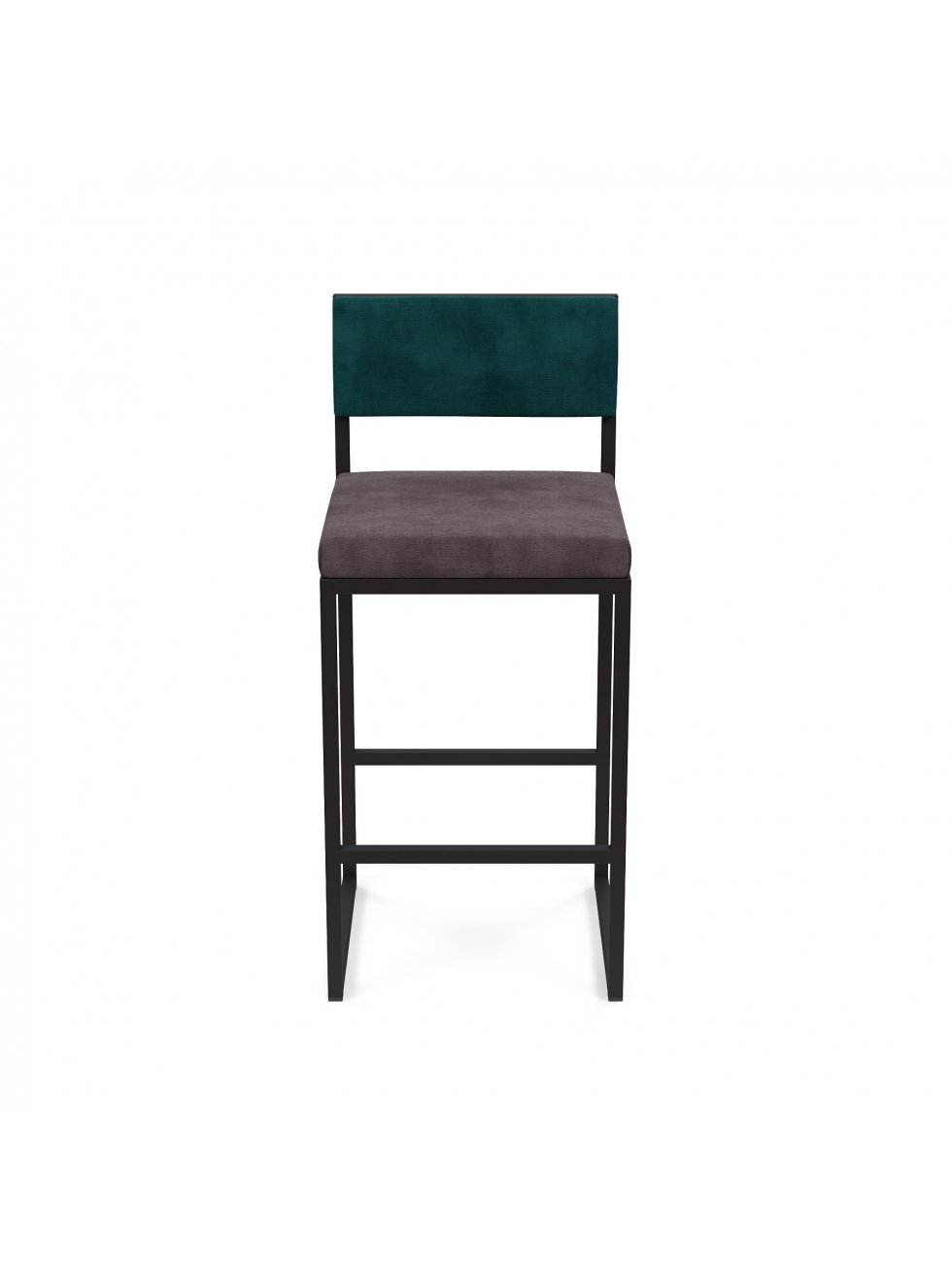 Барный стул Барнс-65 (400*400*650/900) velur grey/velur azure/черный