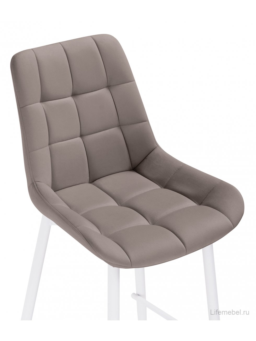 Полубарный стул Алст К латте / белый