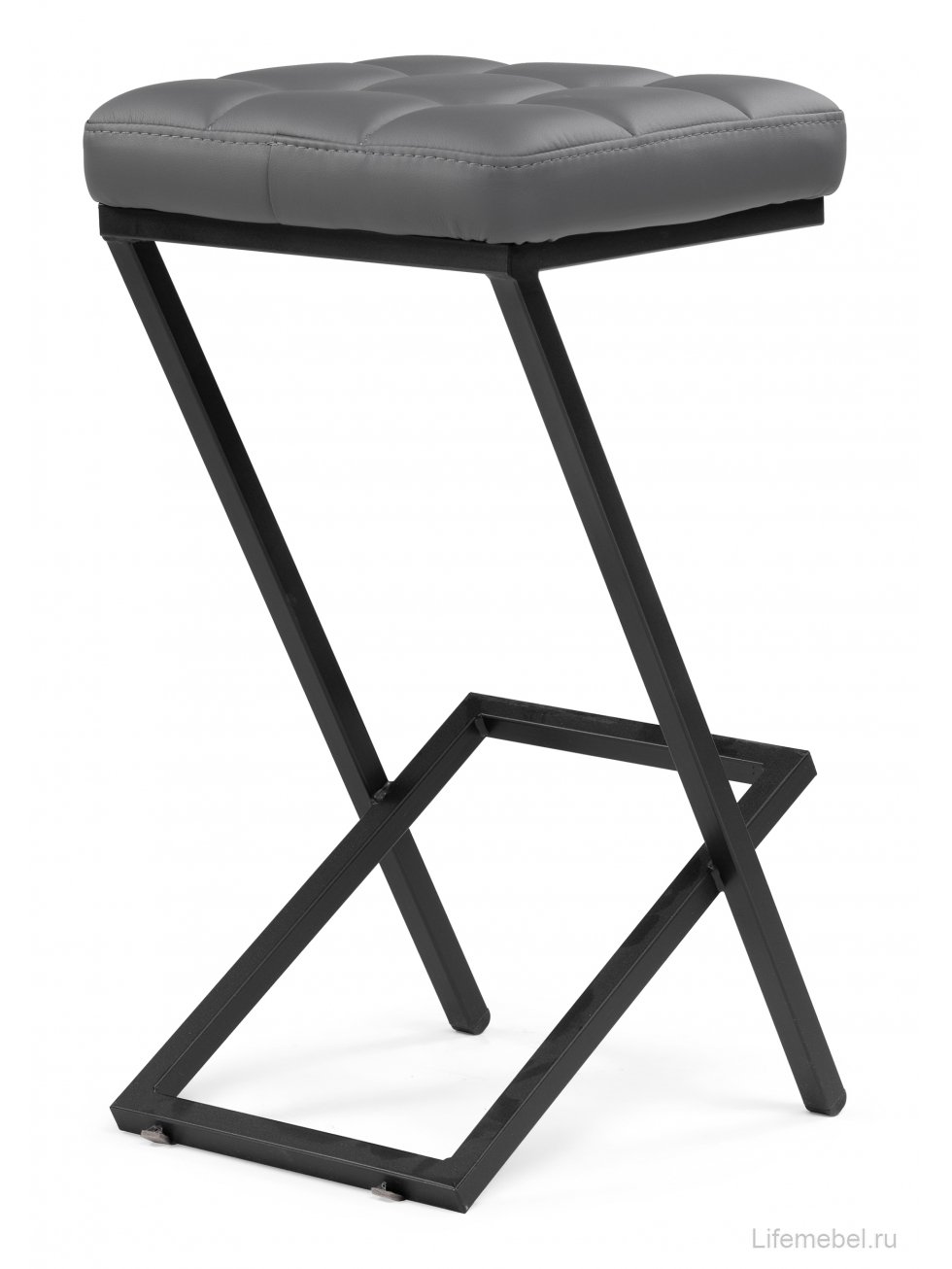 Полубарный стул Амаури темно-серый / черный матовый