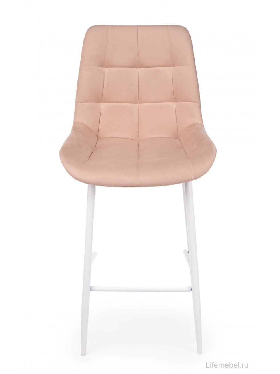 Полубарный стул Челси бежевый (zd 210) / белый