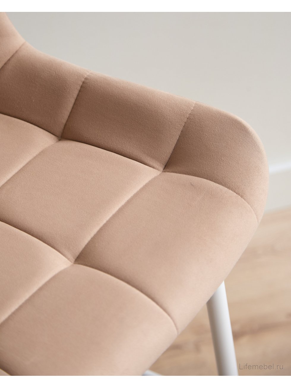 Полубарный стул Челси бежевый (zd 210) / белый