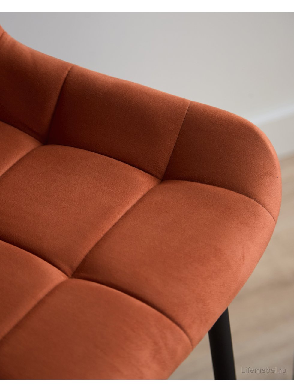 Полубарный стул Челси терракотовый (zd 432) / черный