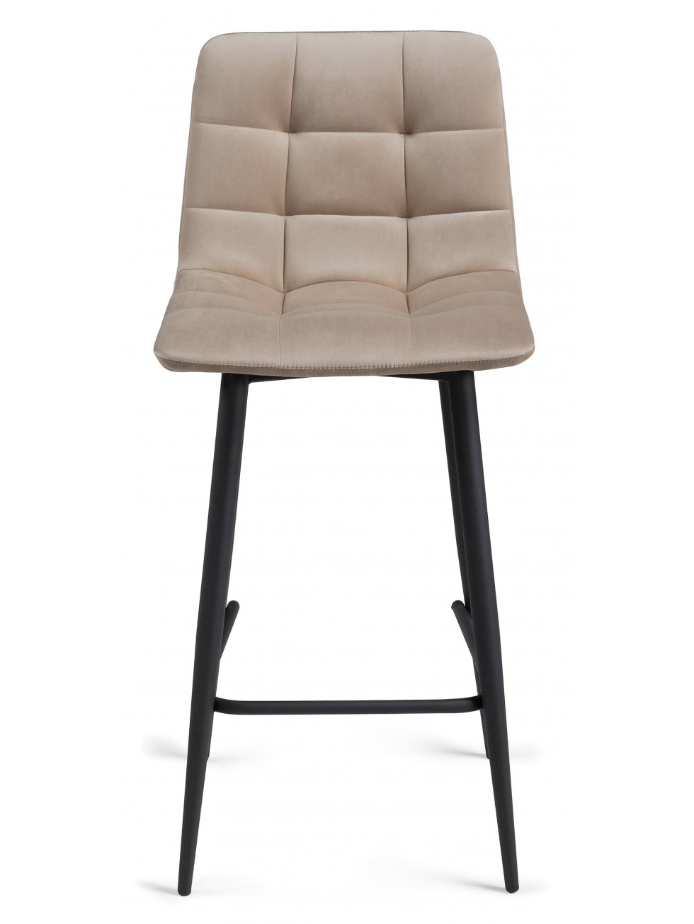 Полубарный стул Чилли К бежевый (velutto 05) / черный