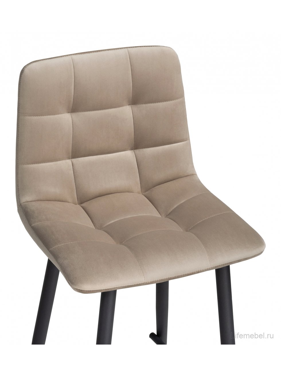 Полубарный стул Чилли К бежевый (velutto 05) / черный